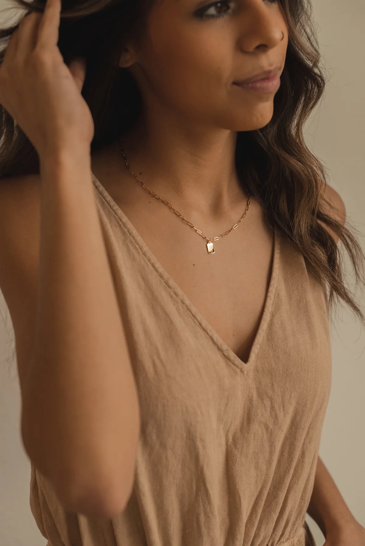"Hope + Future" Tag Necklace